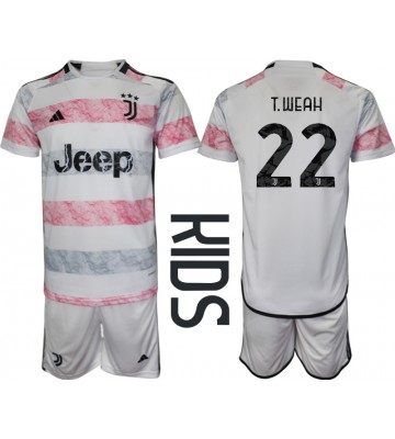 Juventus Timothy Weah #22 Segunda Equipación Niños 2023-24 Manga Corta (+ Pantalones cortos)